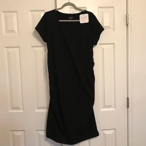 Isabel Maternity Black t-shirt dress